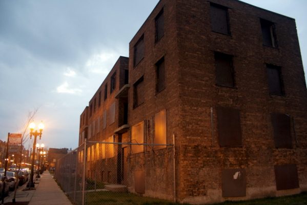 The vacant building that will become the National Public Housing Museum
