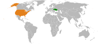 Ukraine & USA locator map