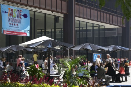 The preview for the Taste of Chicago was filled with hungry visitors testing out new dishes, healthier alternatives and buying clothes. (Rashmi Shivni/ June 25, 2014)