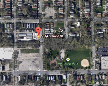 Google Earth view of farm garden on Wood St.