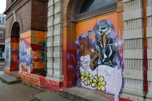 Although murals of married couples are found outside of organizations such as this one on the side of The Resurrection Project's building, many Pilsen residents support same-sex unions as well. Photo by: Danielle Dwyer